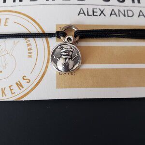 Alex and Ani Kindred Cord Snowman Silver Bracelet    547